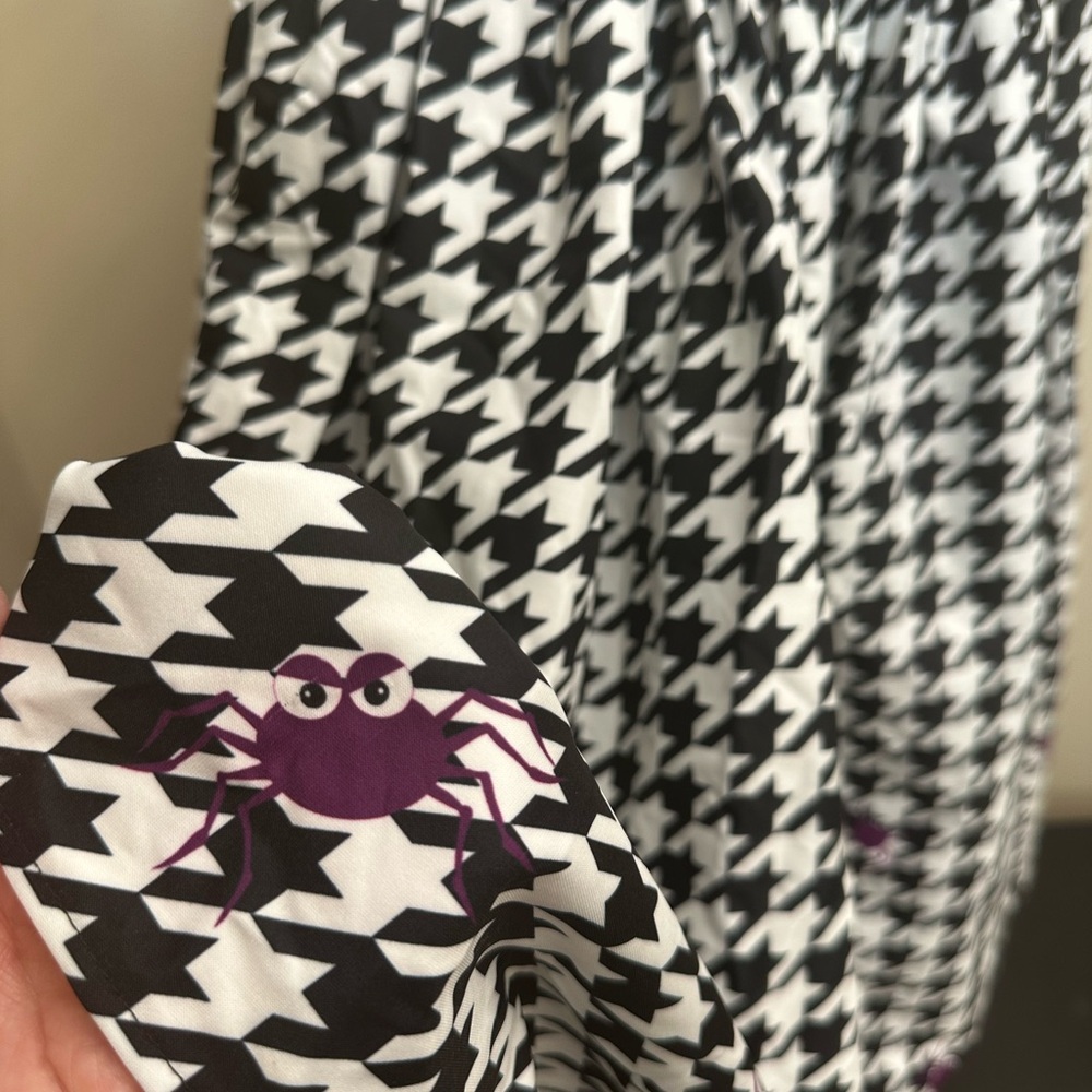 NWOT Unique Vintage Houndstooth Creepy Crawler Spider Darcy Dress Halloween Sz M - Picture 10 of 12
